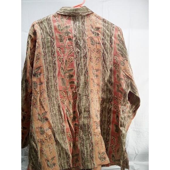 TC THE TRAVEL COLLECTION Button Down Shirt 3/4 Sleeve 1X Women's Multicolor - Picture 4 of 7